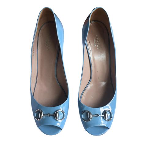 gucci heels blue